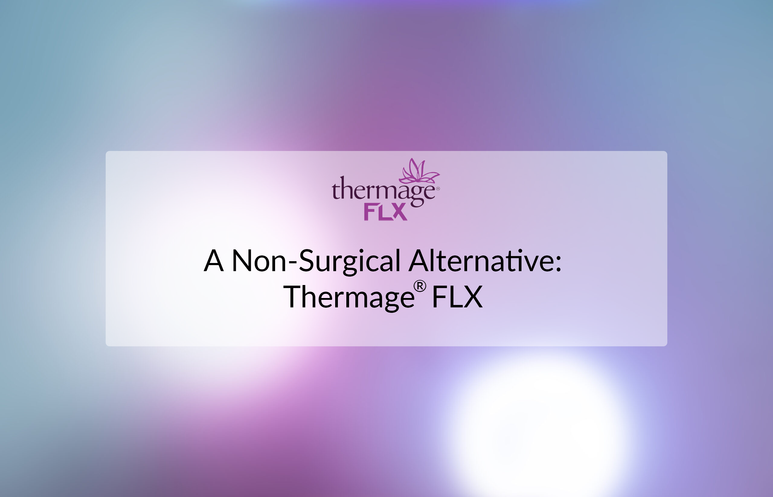 thermage treatment non surgical