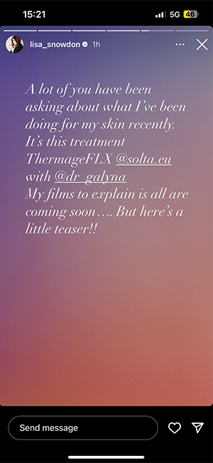 lisa social thermage treatment press. skin tightening facial treatmentq