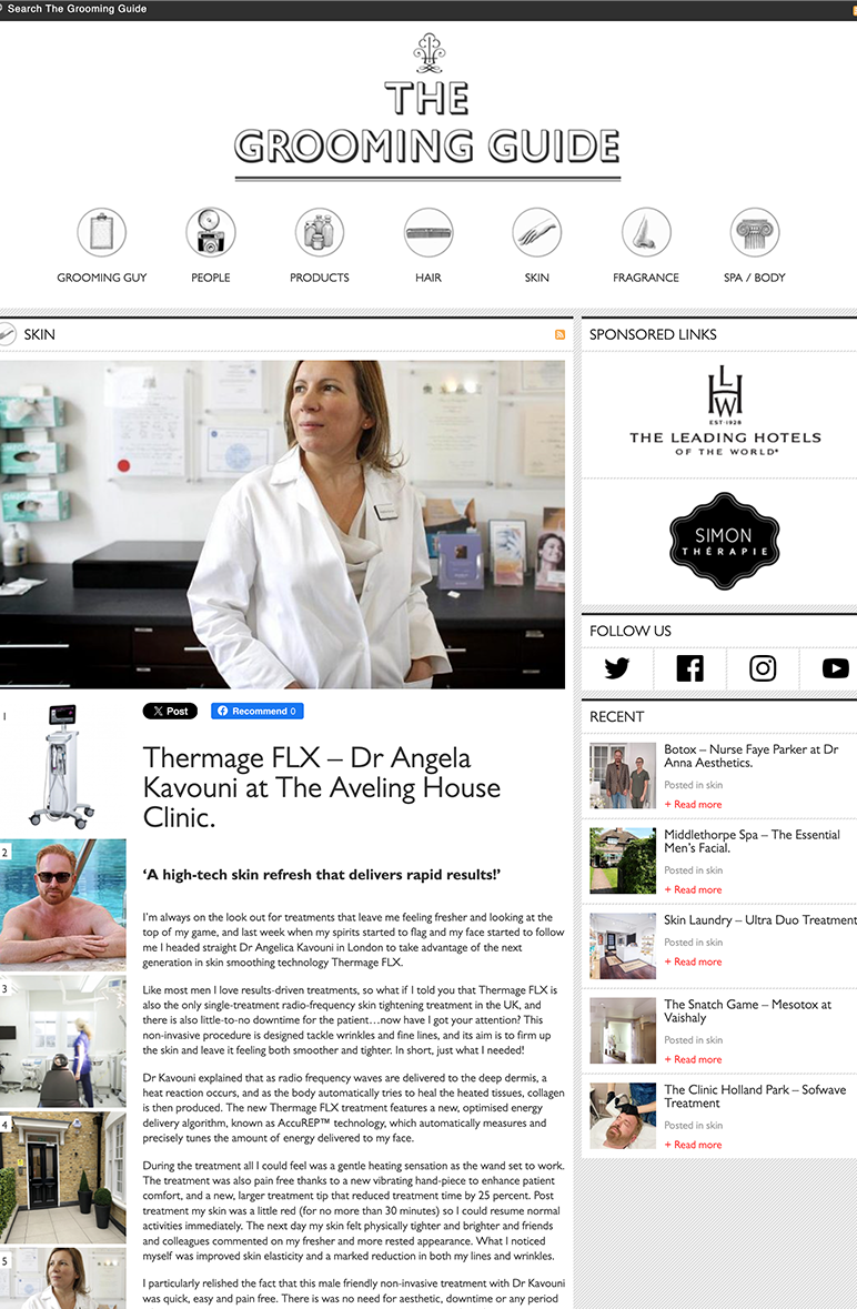 online thermage treatment press. skin tightening facial treatment